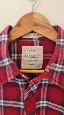 Camisa de franela Marca Legacy talle L Custom Fit