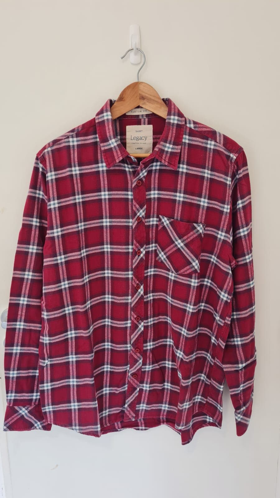 Camisa de franela Marca Legacy talle L Custom Fit