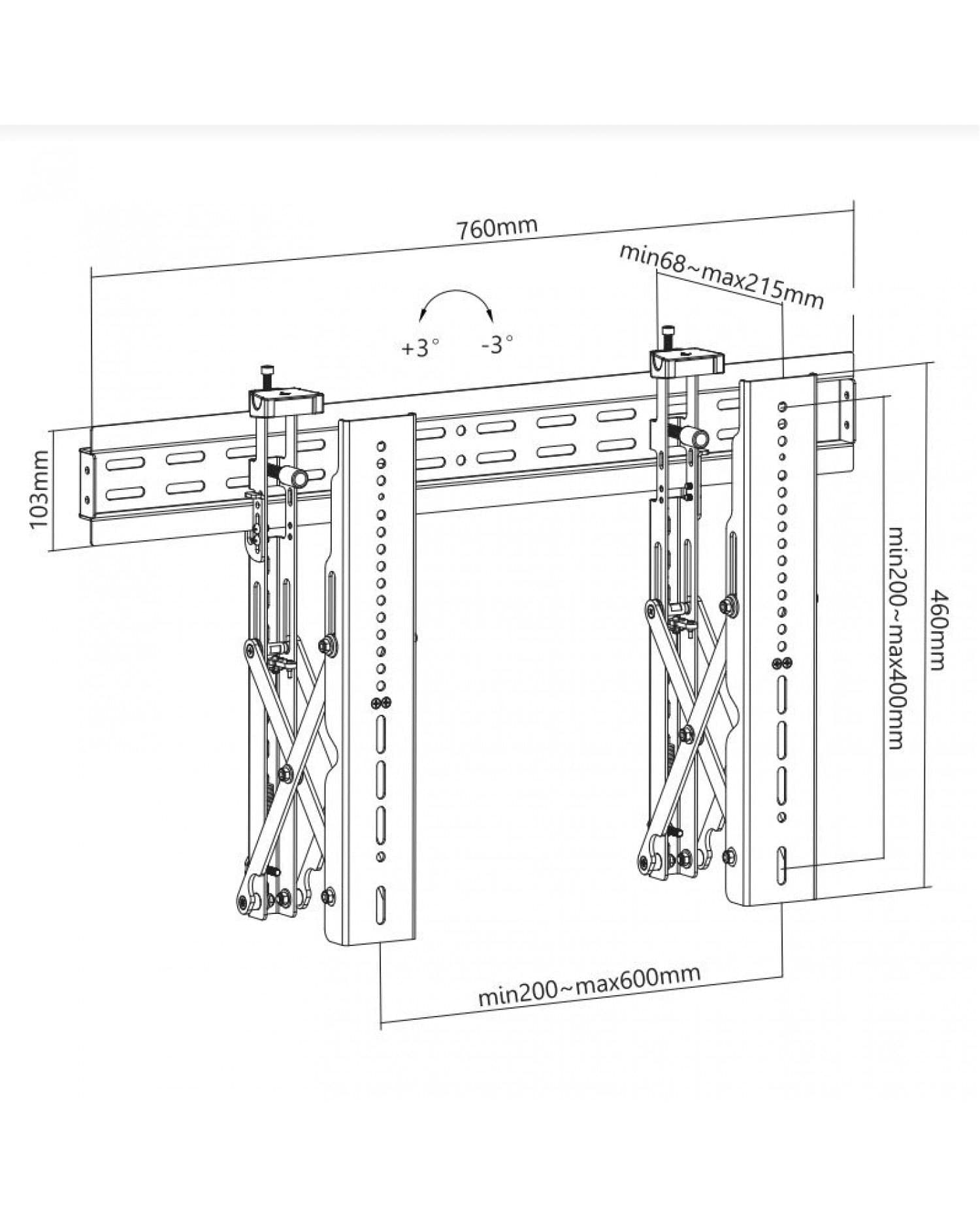 SOPORTE INTELAID PARA VIDEO WALL ANTIVANDALICO 45KG IT-VVWS