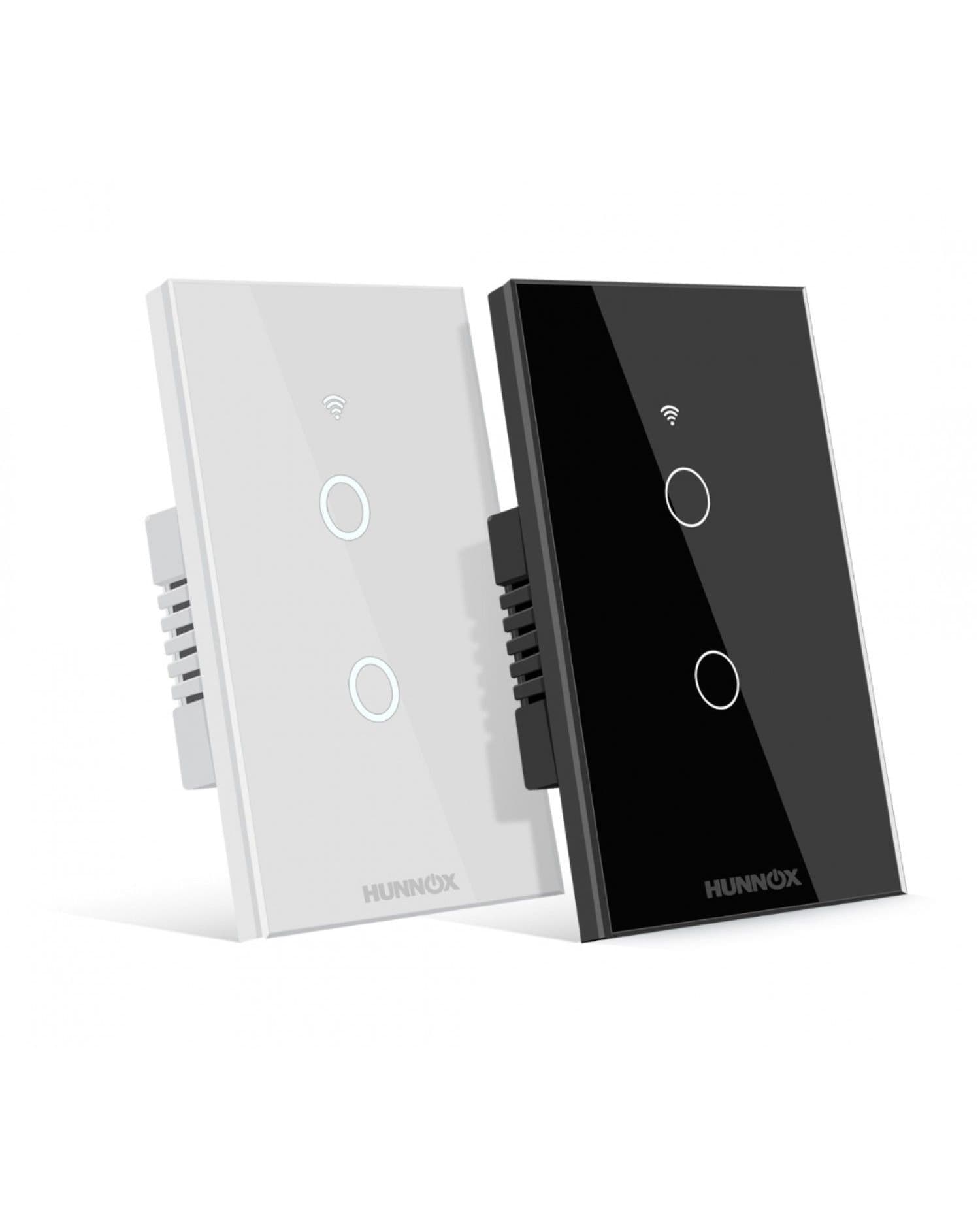 TECLA HUNNOX SMART TACTIL 2 CANALES NEGRO