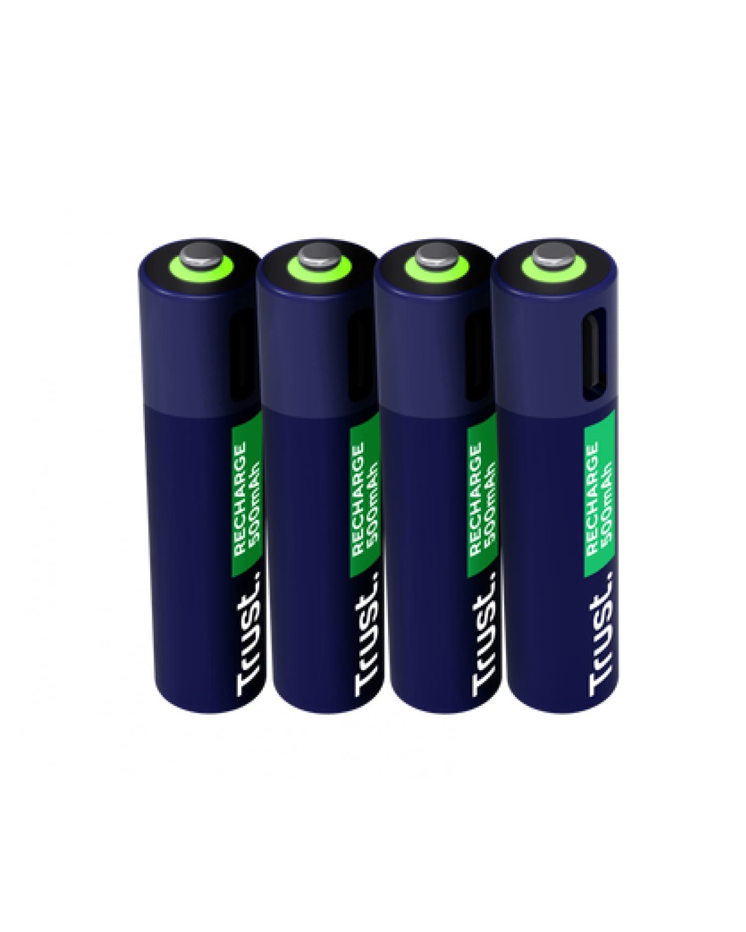 PILAS AAA RECARGABLES USB-C TRUST CON LUZ LED Y CABLE INCLUIDO (4-PACK)