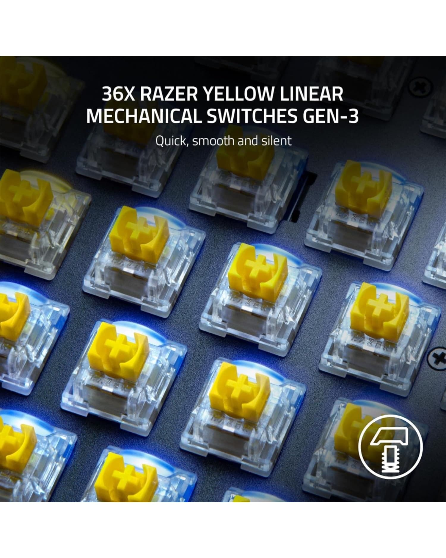 RAZER SWITCH PACK x36 YELLOW LINEAR