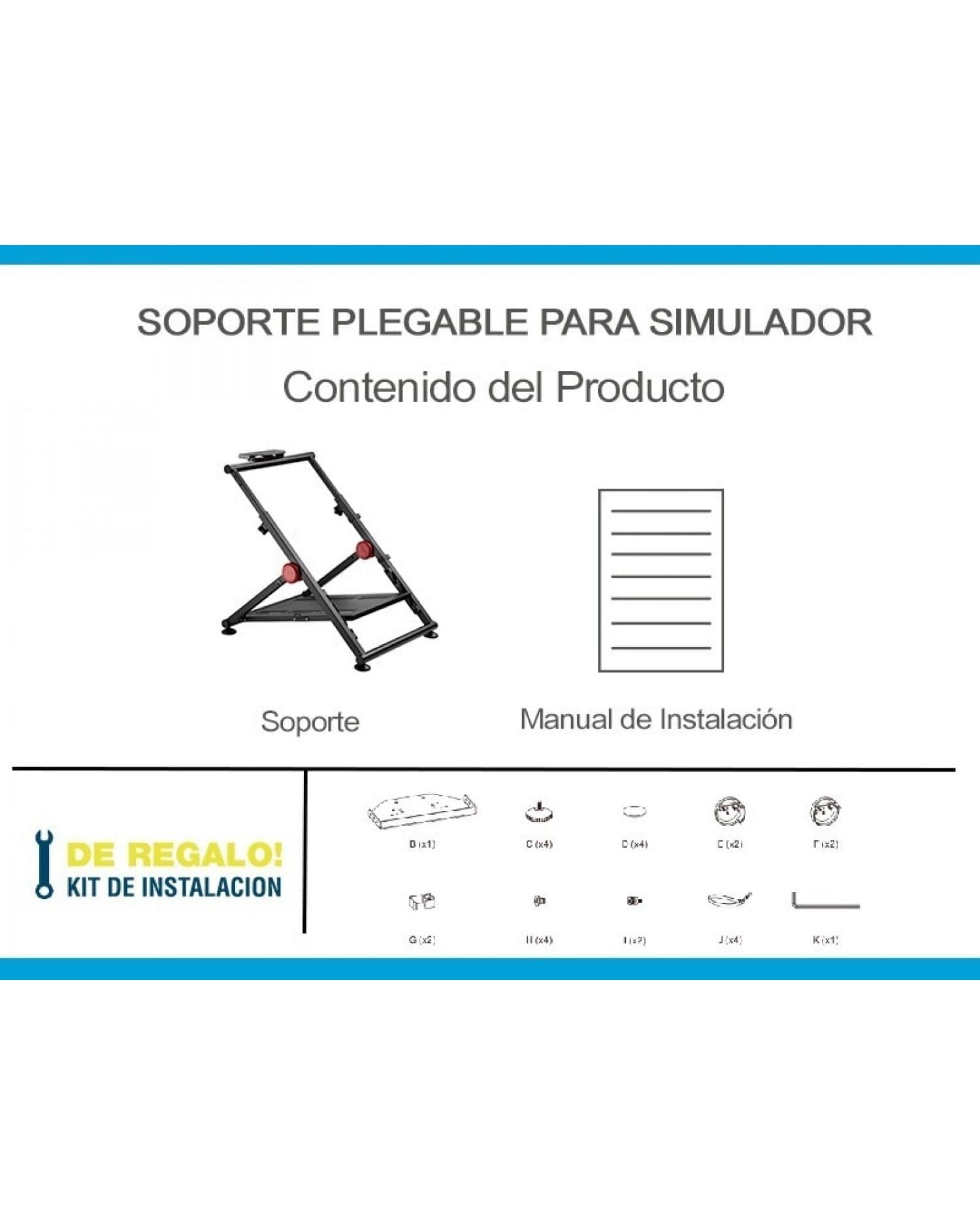 SOPORTE INTELAID BASE PLEGABLE PARA SIMULADOR GAMING IT-EGI