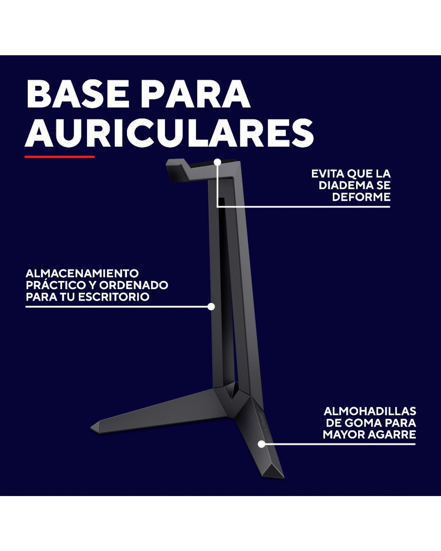 SOPORTE DE AURICULARES GAMING GXTRUST 260 CENDOR UNIVERSAL Y ANTIDESLIZANTE