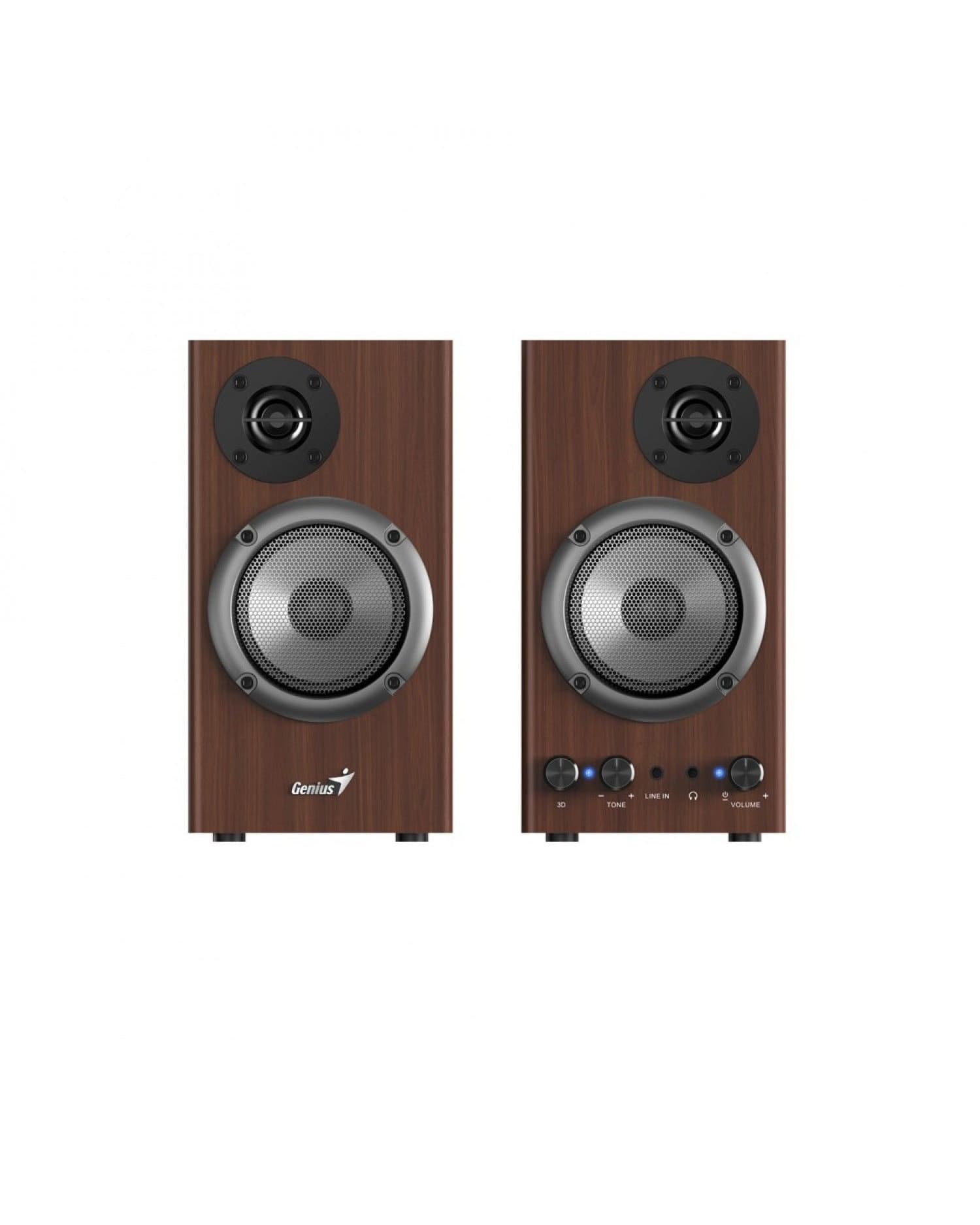 PARLANTE GENIUS SP-HF500B WOOD 2.0CH USB-C