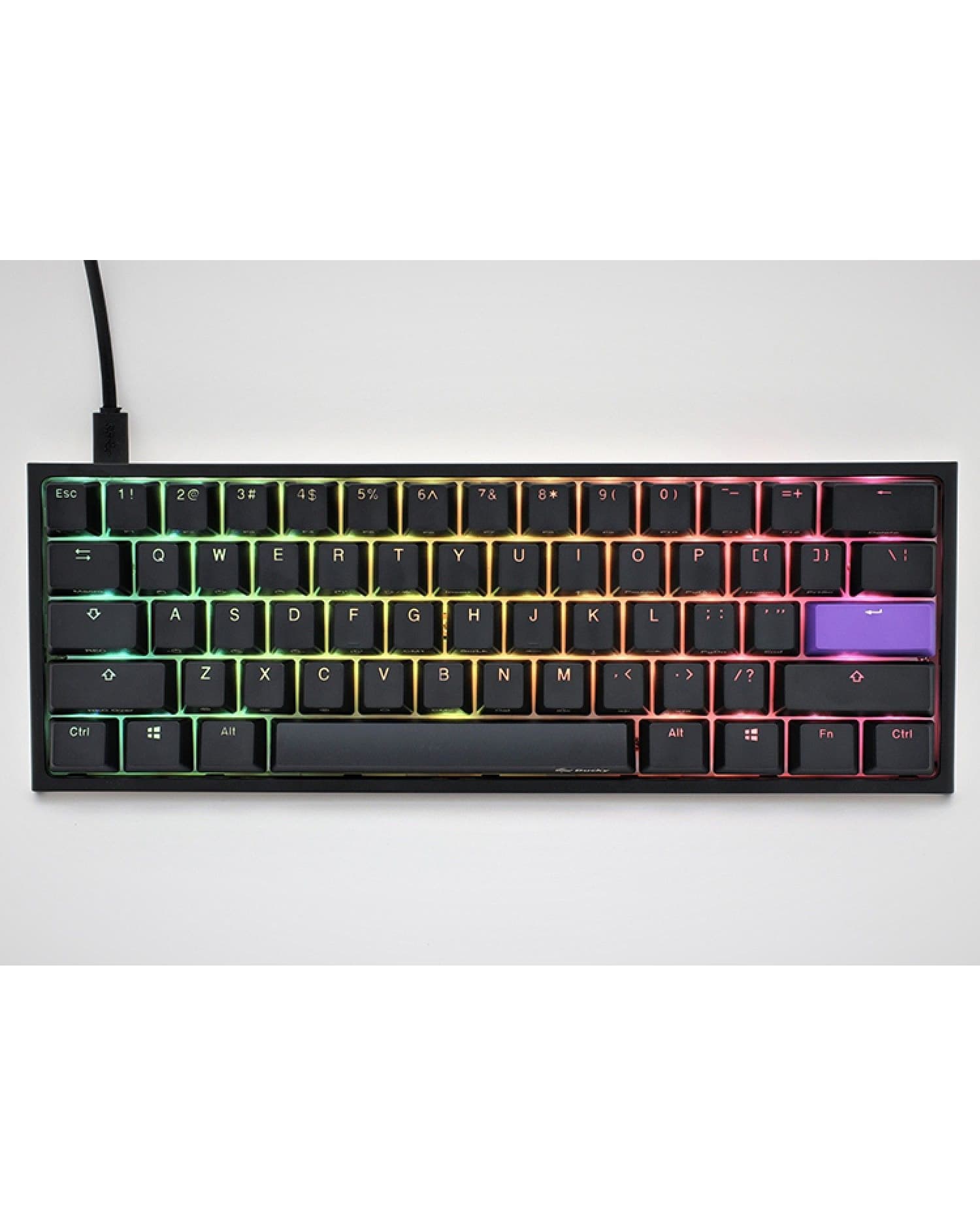 TECLADO GAMER DUCKY ONE 2 MINI RGB KAILH BOX WHITE SWITCH MECANICO ISO SP