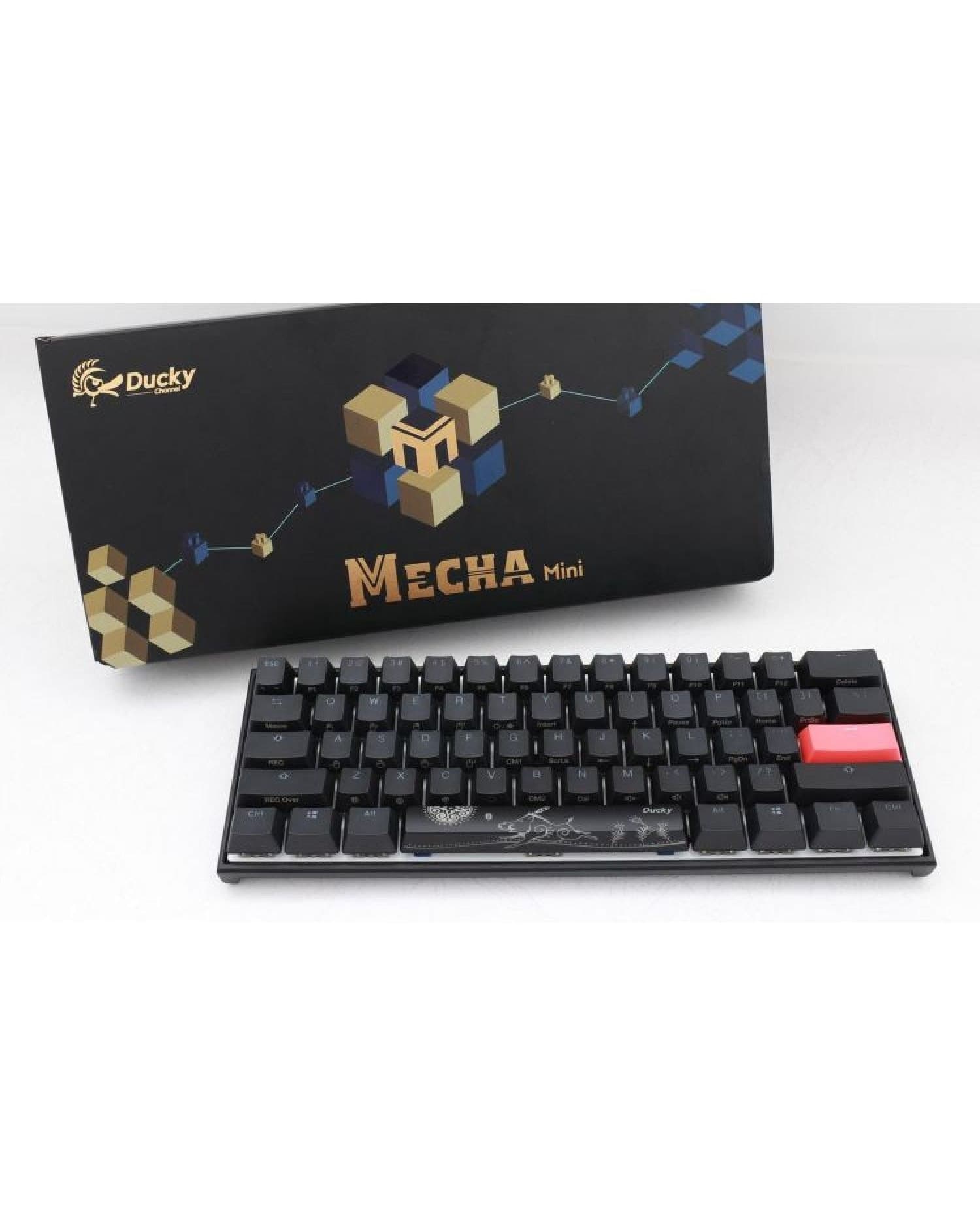 TECLADO GAMER DUCKY MECHA MINI RGB CHERRY RED RGB PBT DOUBLE-SHOT 60