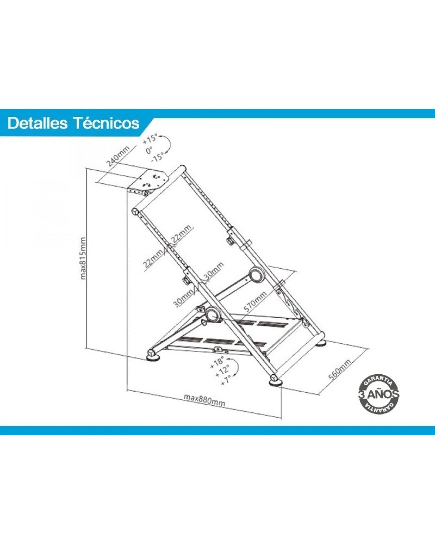 SOPORTE INTELAID BASE PLEGABLE PARA SIMULADOR GAMING IT-EGI