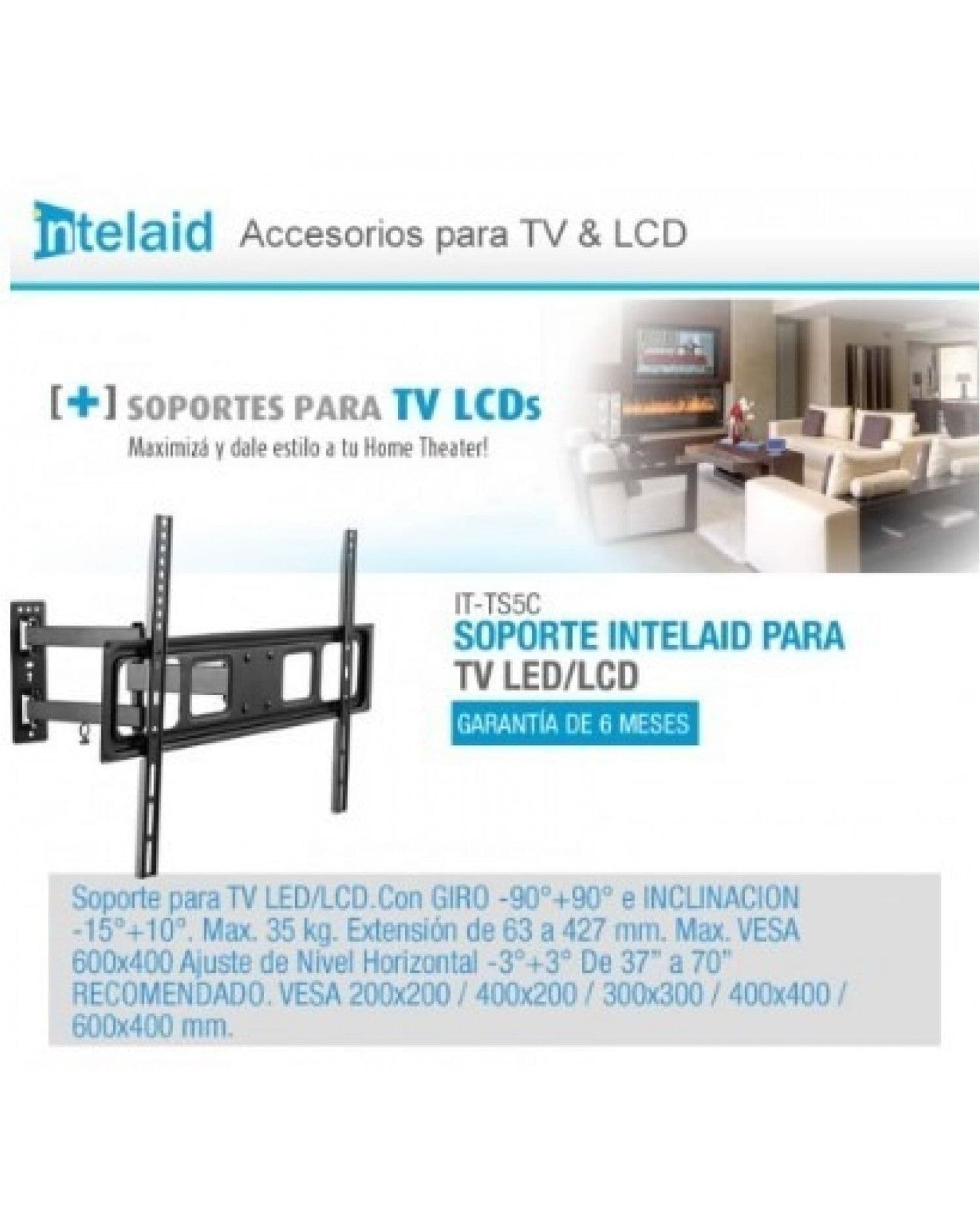 SOPORTE INTELAID TV/LCD 37 A 70 VESA 600 x400 IT-TS5C