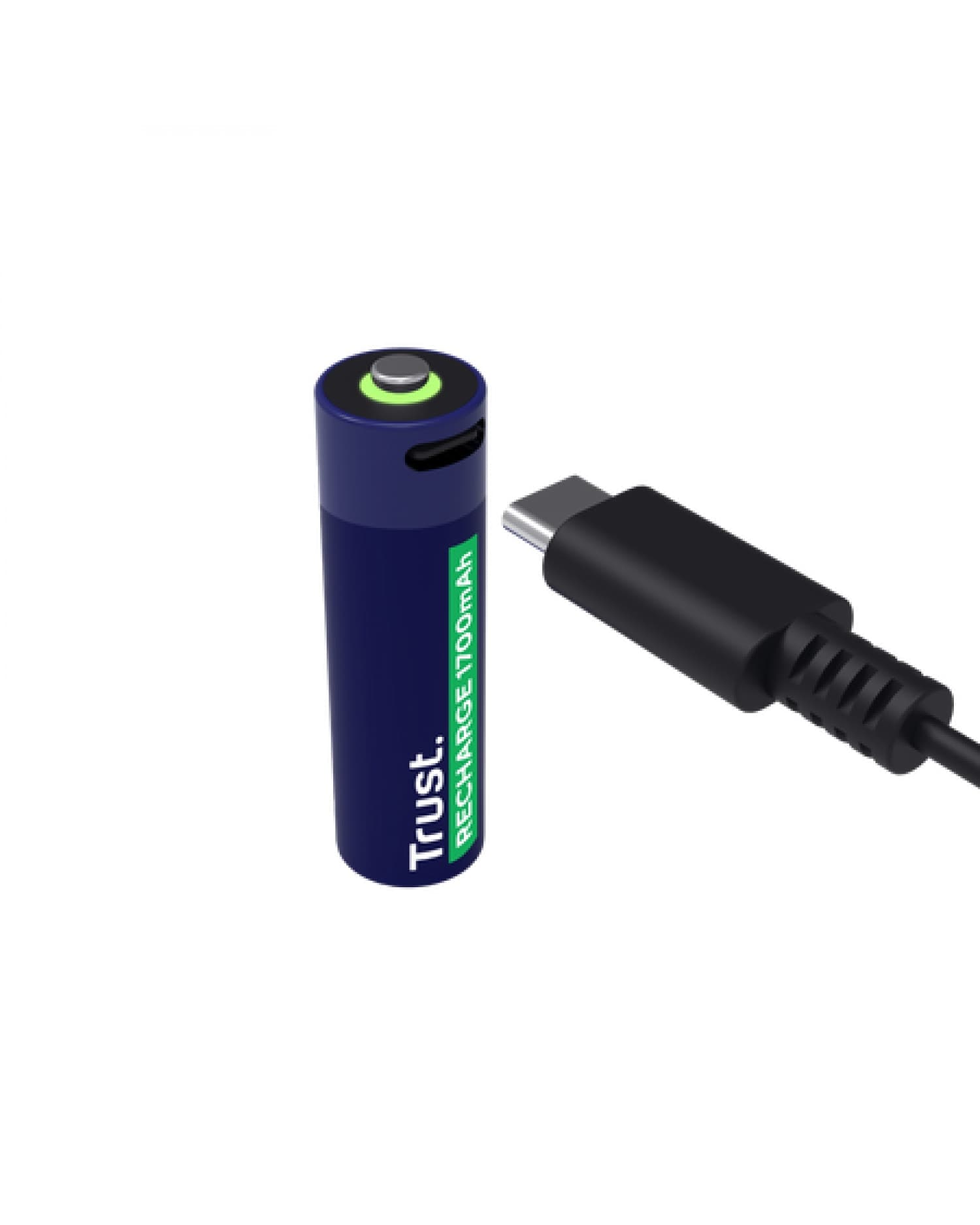 PILAS AA RECARGABLES USB-C TRUST CON LUZ LED (2-PACK)