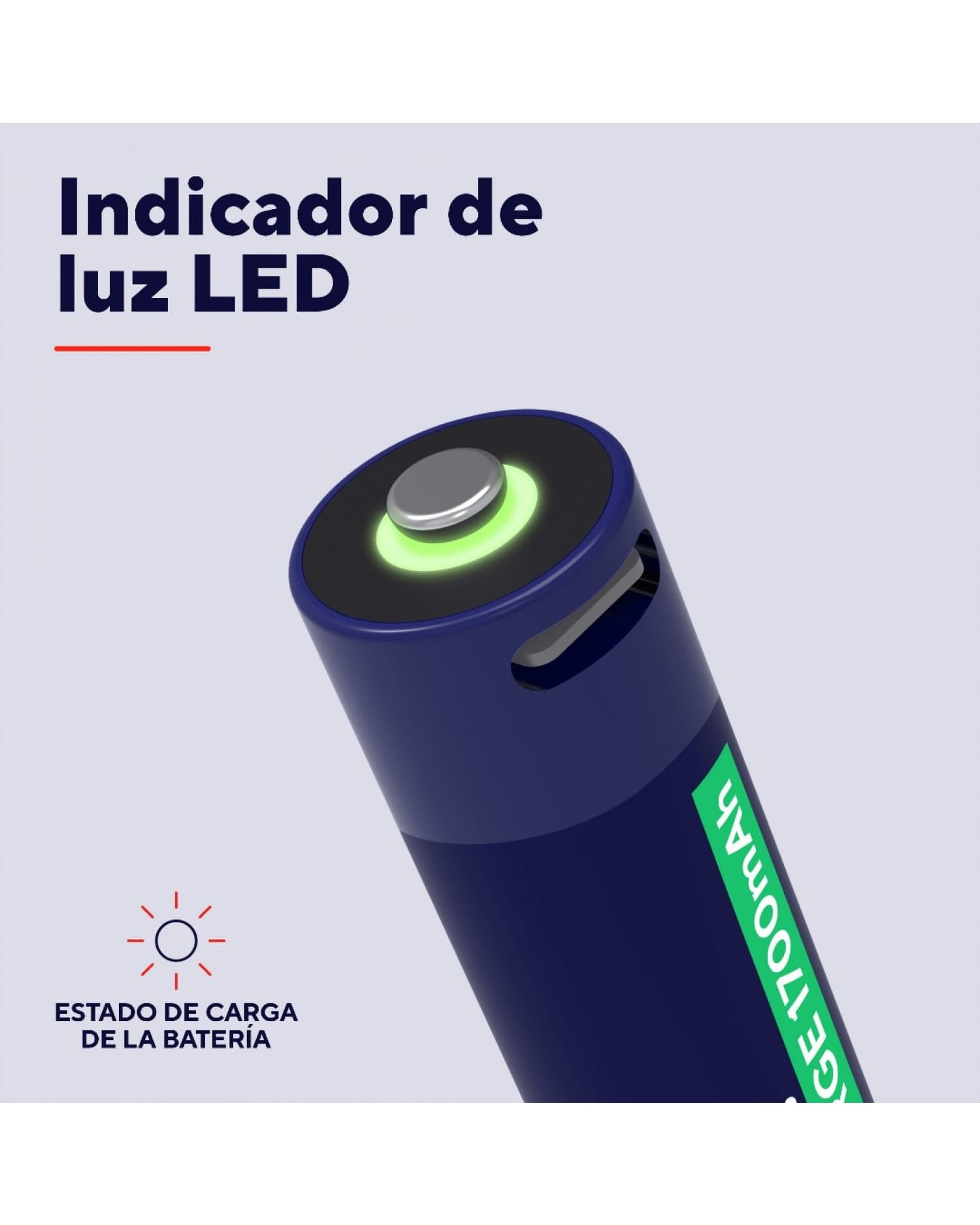 PILAS AA RECARGABLES USB-C TRUST CON LUZ LED (2-PACK)