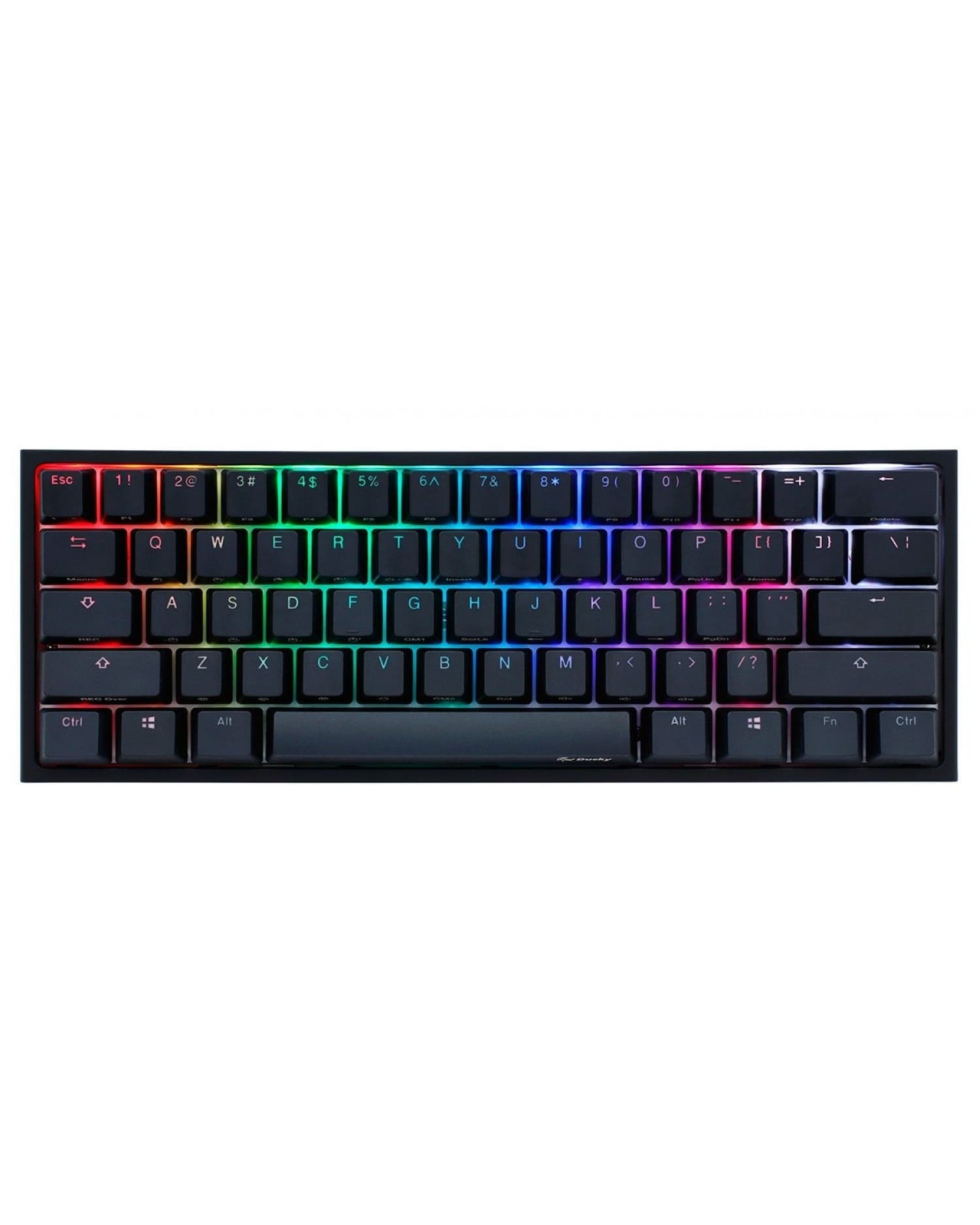 TECLADO GAMER DUCKY ONE 2 MINI RGB CHERRY MX BROWN DOUBLE-SHOT PBT MECANICO