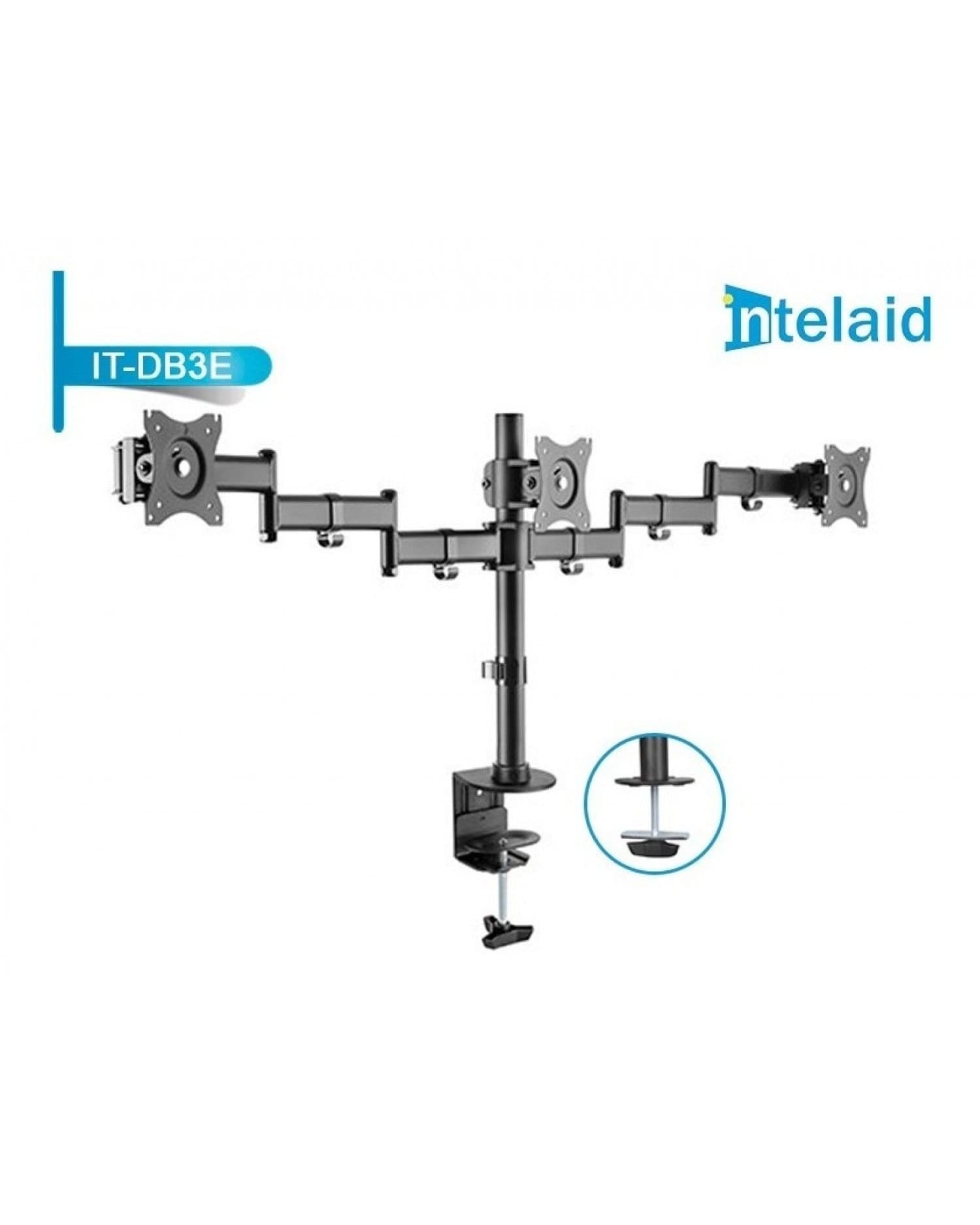 SOPORTE INTELAID DE ESCRITORIO TRIPLE 13/27 VESA 100X100 IT-DB3E