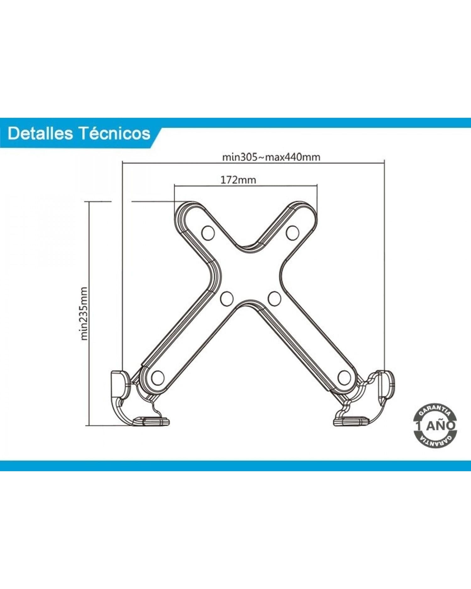 SOPORTE INTELAID PORTA NOTEBOOK ERGONOM 11 A 17 MAK 8K IT-DST