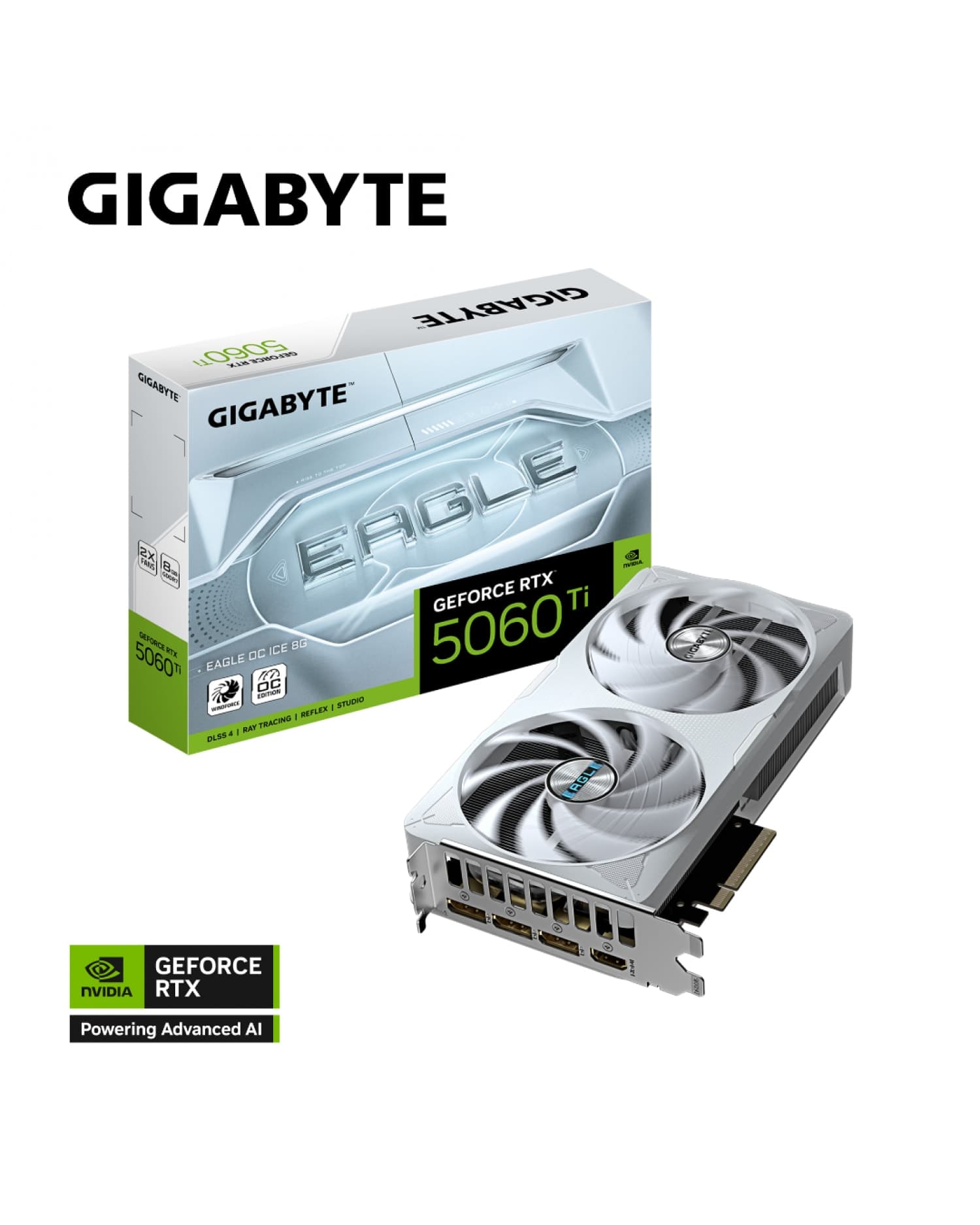 PLACA DE VIDEO GIGABYTE RTX 5060TI EAGLE OC ICE 8GB (WHITE)