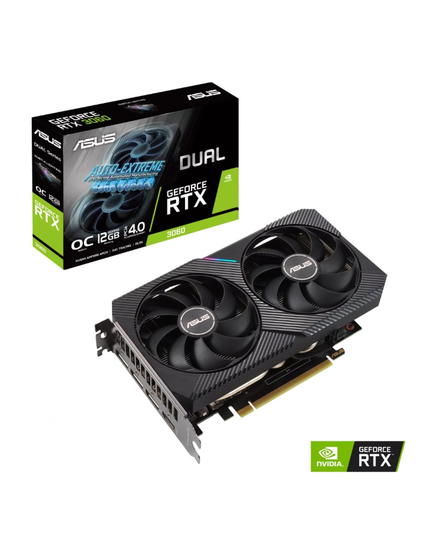 PLACA DE VIDEO ASUS DUAL RTX 3060 O12GB V2