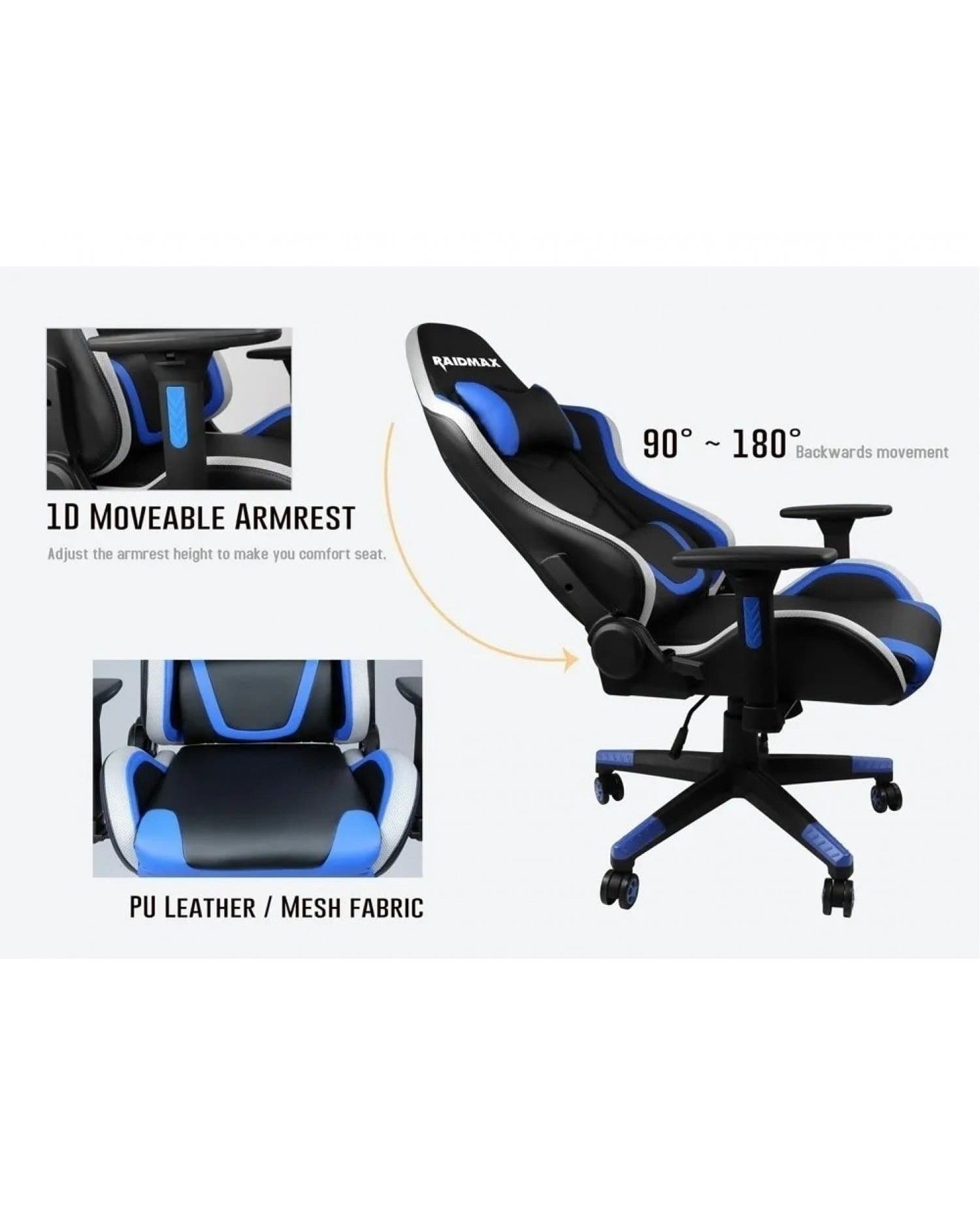 SILLA GAMER RAIDMAX DK-925WT BLANCA