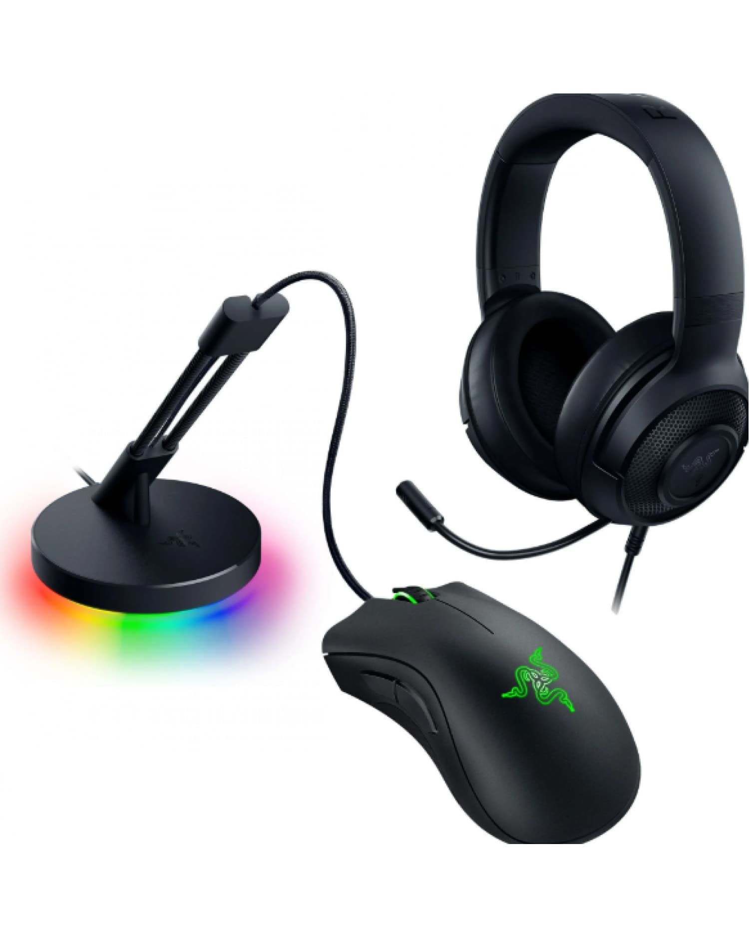 RAZER COMBO GAME ON BUNDLE MOUSE + AURICULAR + BUNGEE