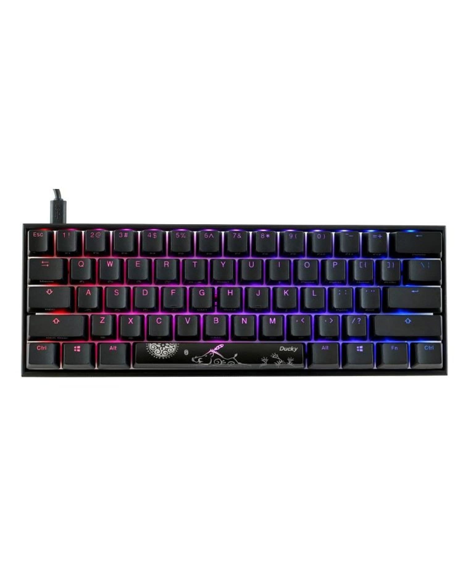 TECLADO GAMER DUCKY MECHA MINI RGB CHERRY RED RGB PBT DOUBLE-SHOT 60