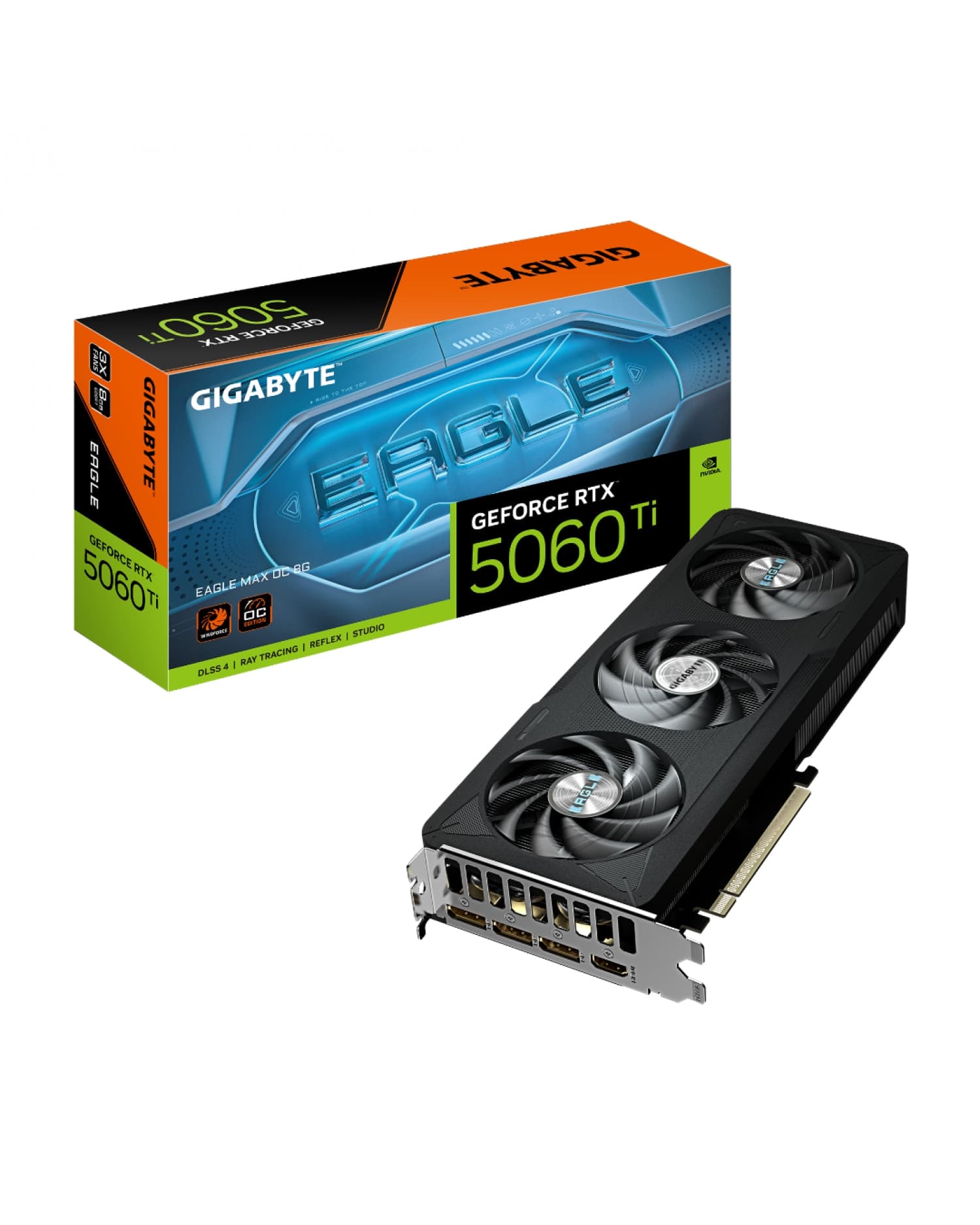 PLACA DE VIDEO GIGABYTE RTX 5060TI EAGLE MAX OC 8GB