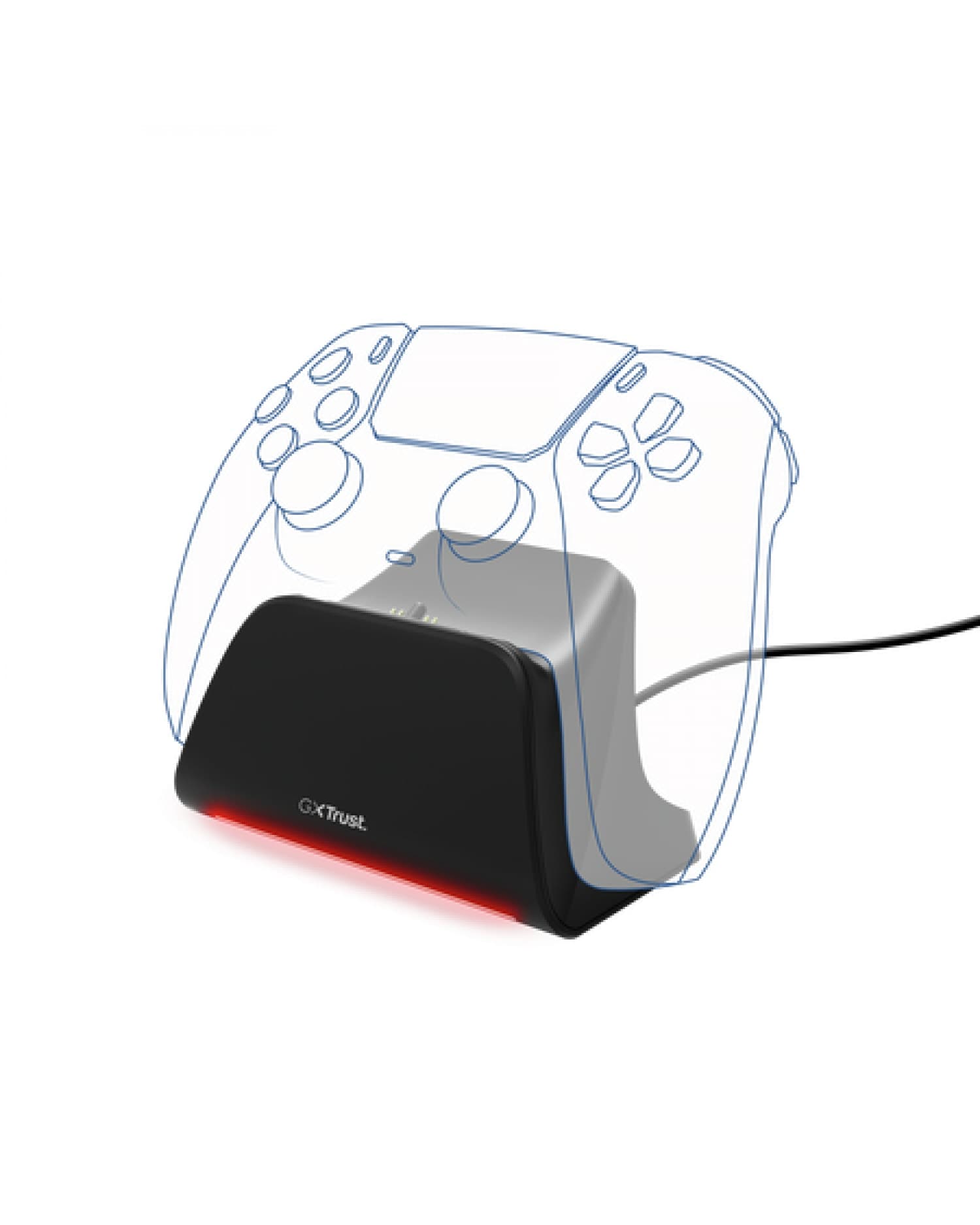 SOPORTE DE CARGA RÁPIDA GXTRUST 255 PARA CONTROL DUALSENSE PS5 BLANCO