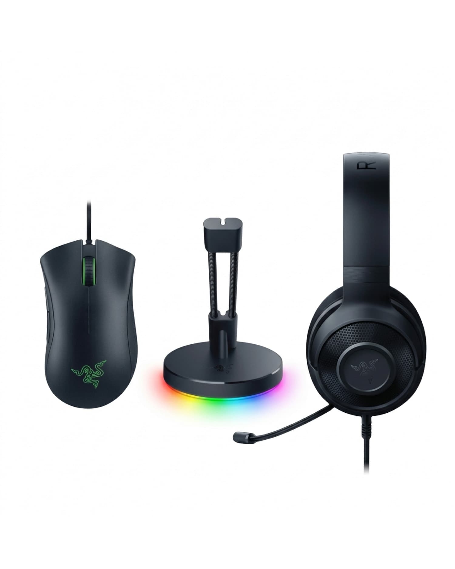 RAZER COMBO GAME ON BUNDLE MOUSE + AURICULAR + BUNGEE