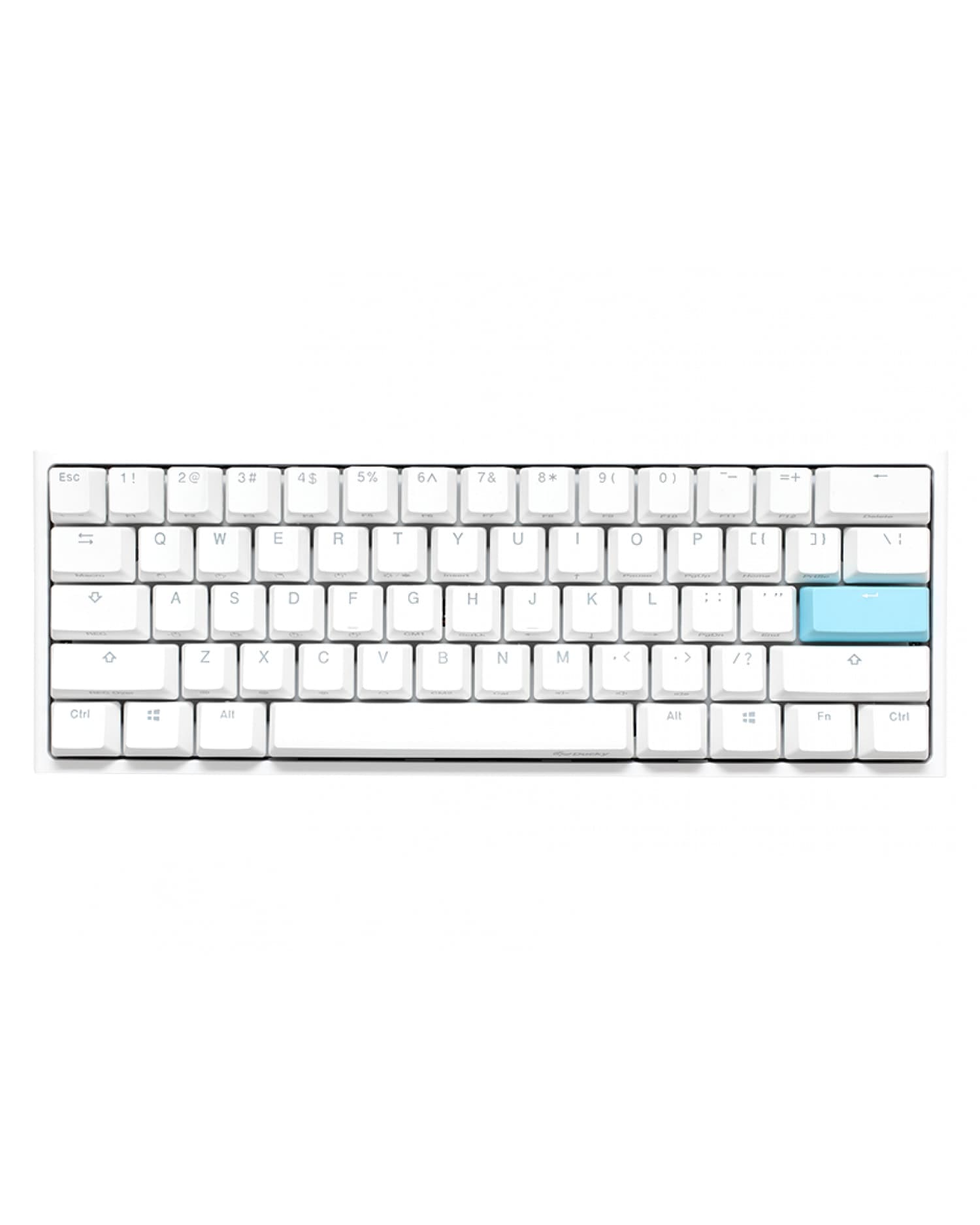 TECLADO GAMER DUCKY ONE 2 MINI RGB WHITE KAIH BOX BROWN SWICHT DOUBLE-SHOT PBT MECANICO