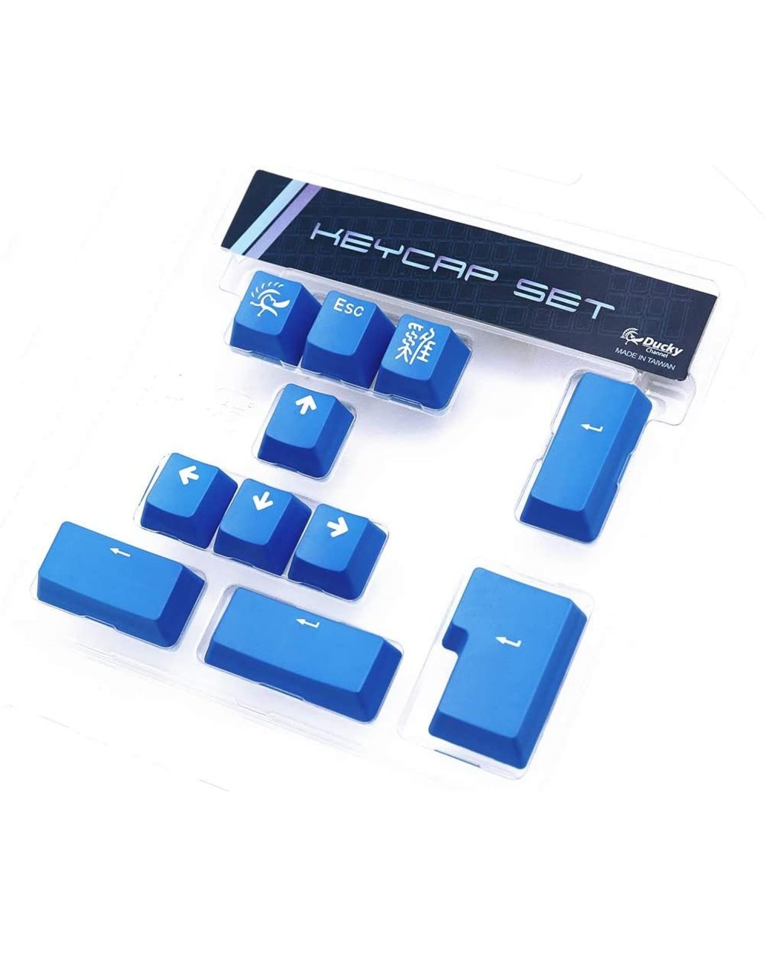 SET 11 TECLAS DUCKY BLUE PBT DOUBLE SHOT KEYCAP