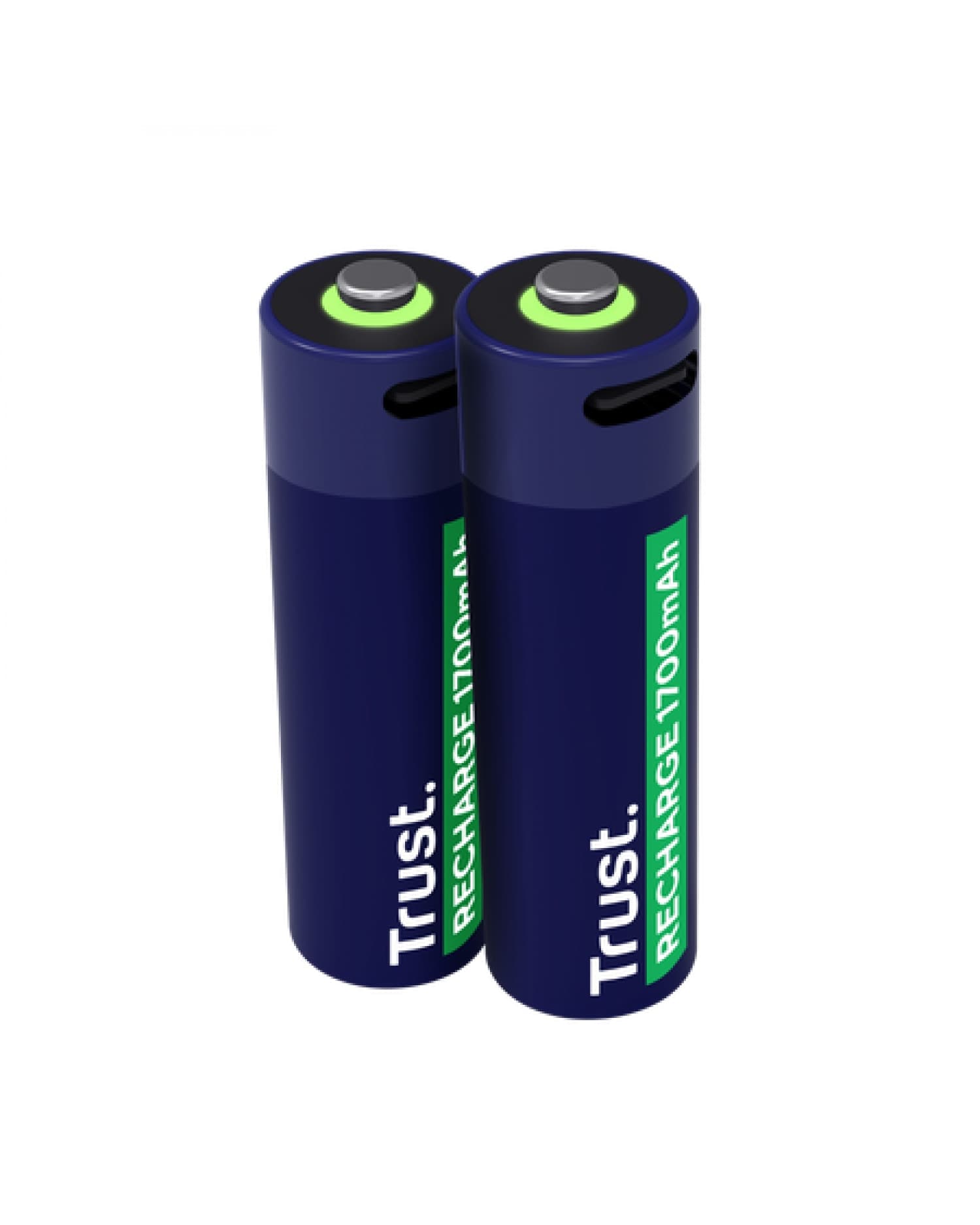 PILAS AA RECARGABLES USB-C TRUST CON LUZ LED (2-PACK)