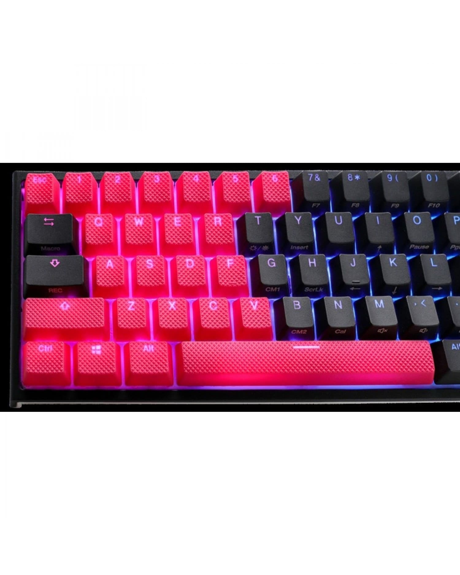 SET 31 TECLAS DUCKY GOMA TRASLUCIDAS ROJAS RED