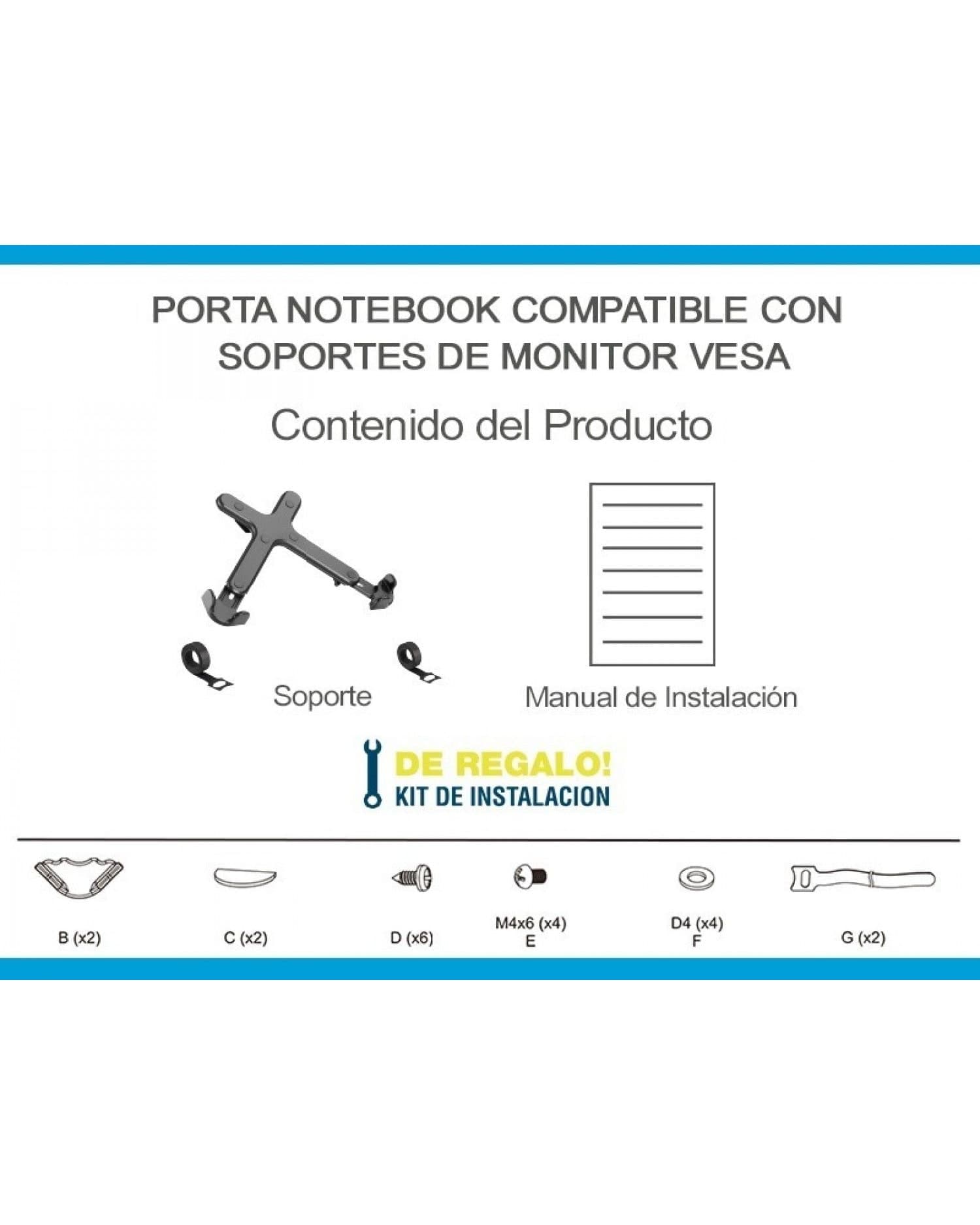 SOPORTE INTELAID PORTA NOTEBOOK ERGONOM 11 A 17 MAK 8K IT-DST