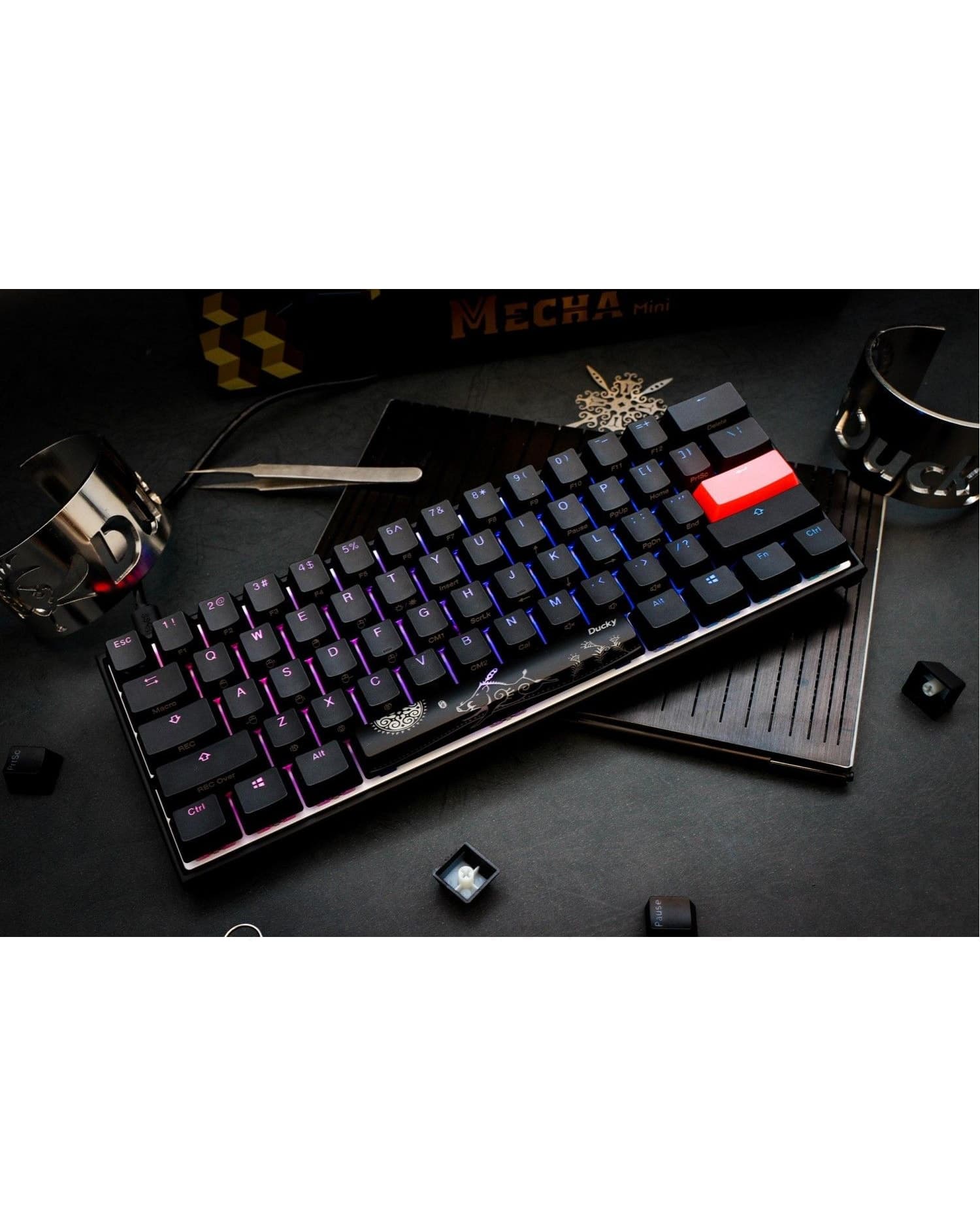 TECLADO GAMER DUCKY MECHA MINI v2 RGB Kailh BOX Red PBT DOUBLE-SHOT