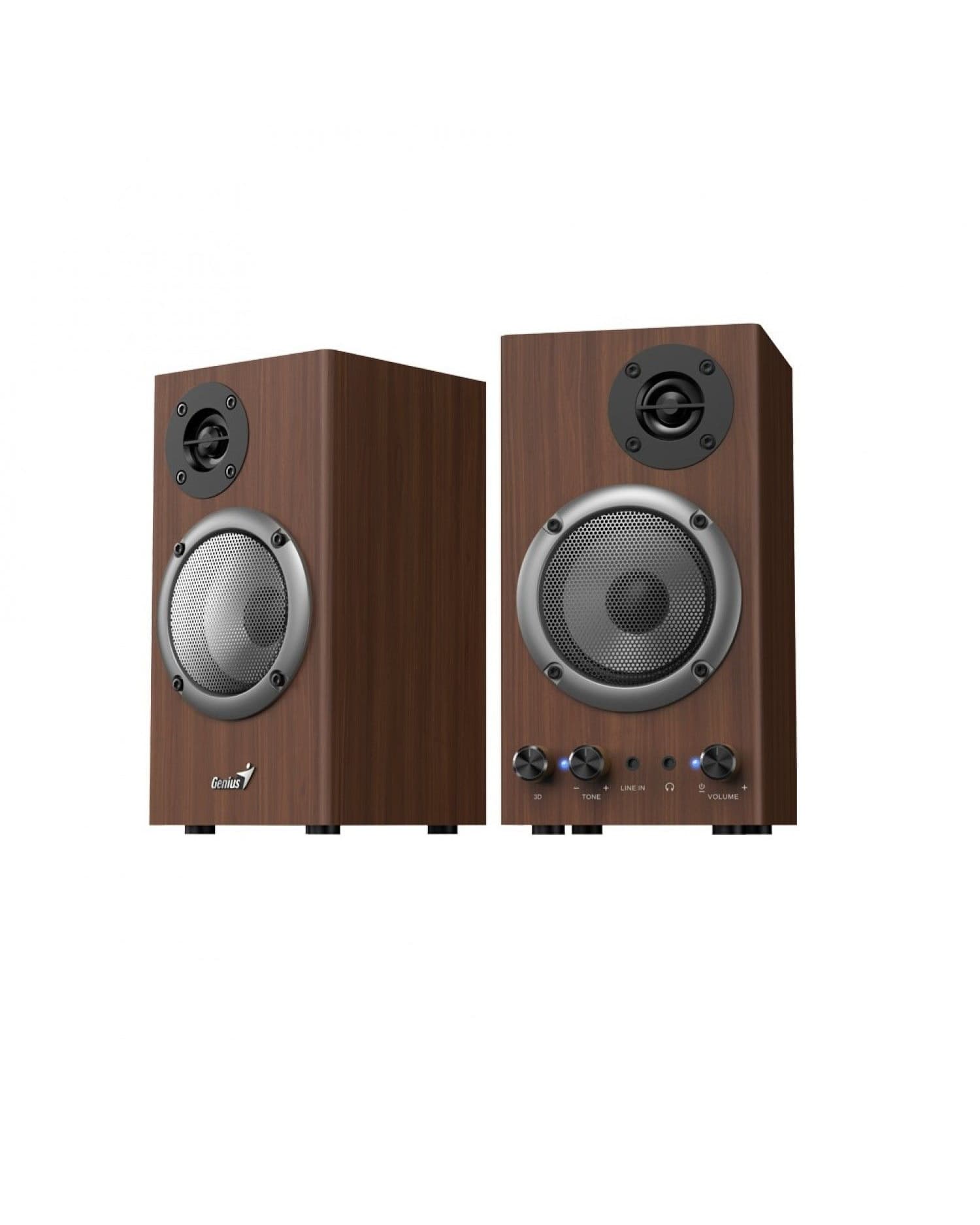 PARLANTE GENIUS SP-HF500B WOOD 2.0CH USB-C